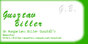 gusztav biller business card